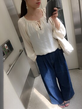 「アイテム（イヤリング）」を使った、yumiさん（レディース・160cm・20代）の春コーディネート