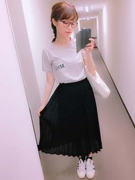 「LOWRYS FARM（ローリーズファーム）のシフォンプリーツスカート　713473（スカート）」を使った、yumiさん（レディース・160cm）の夏コーディネート
