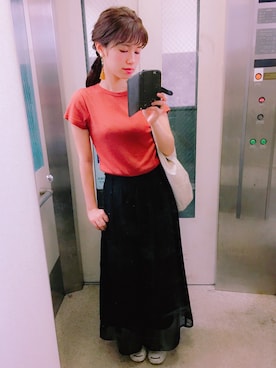 「アイテム（イヤリング）」を使った、yumiさん（レディース・160cm・20代）の夏コーディネート