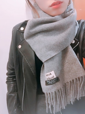 「reca（レカ）のアイテム（ライダースジャケット）」を使った、yumiさん（レディース・160cm）の冬コーディネート
