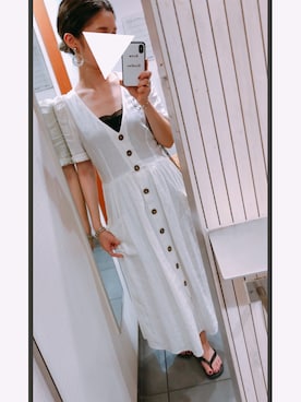 「大ぶりアクセサリー」｜yumiさん（レディース・160cm）の夏コーディネート