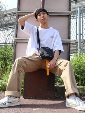 後村龍星さん(メンズ・163cm)の春コーディネート