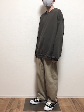 「flaner（フラネ）のアイテム（パンツ）」を使った、ゆうさん（メンズ・165cm）の秋コーディネート