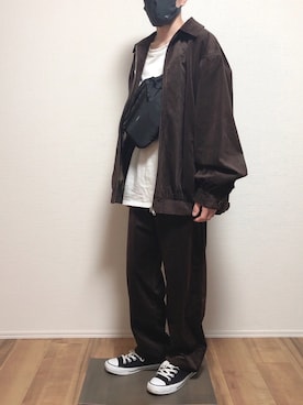 「flaner（フラネ）のアイテム（パンツ）」を使った、ゆうさん（メンズ・165cm）の秋コーディネート