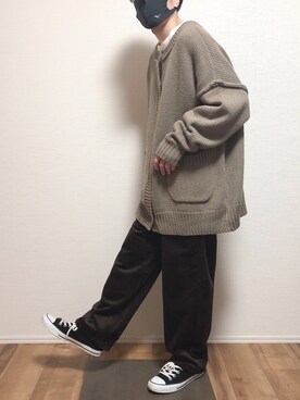 「flaner（フラネ）のアイテム（パンツ）」を使った、ゆうさん（メンズ・165cm）の秋コーディネート