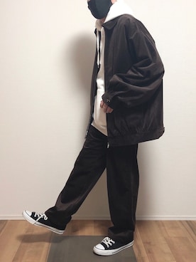 「flaner（フラネ）のアイテム（パンツ）」を使った、ゆうさん（メンズ・165cm）の秋コーディネート