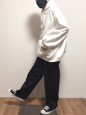 「flaner（フラネ）のアイテム（パンツ）」を使った、ゆうさん（メンズ・165cm）の冬コーディネート
