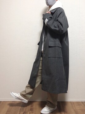 「flaner（フラネ）のアイテム（パンツ）」を使った、ゆうさん（メンズ・165cm）の冬コーディネート