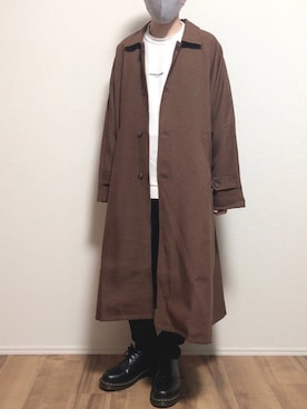 「SOYOUS（ソユーズ）のアイテム（パンツ）」を使った、ゆうさん（メンズ・165cm）の冬コーディネート