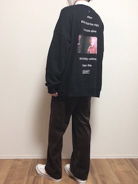 「flaner（フラネ）のアイテム（パンツ）」を使った、ゆうさん（メンズ・165cm）の冬コーディネート