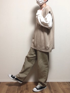 「flaner（フラネ）のアイテム（パンツ）」を使った、ゆうさん（メンズ・165cm）の冬コーディネート