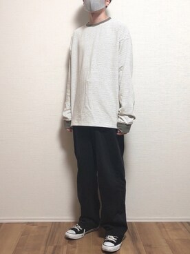 「flaner（フラネ）のアイテム（パンツ）」を使った、ゆうさん（メンズ・165cm）の冬コーディネート
