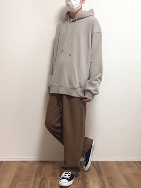 「flaner（フラネ）のアイテム（パンツ）」を使った、ゆうさん（メンズ・165cm）の冬コーディネート