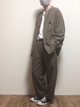 「LOOPのアイテム（トップス）」を使った、ゆうさん（メンズ・165cm）の春コーディネート