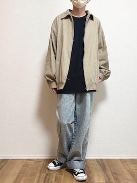 「LOOPのアイテム（トップス）」を使った、ゆうさん（メンズ・165cm）の春コーディネート