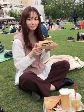 「LOWRYS FARM（ローリーズファーム）のサイドゴアブーツ　730777 （ブーツ）」を使った、naochiさん（レディース・162cm）の秋コーディネート