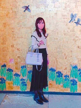 「LOWRYS FARM（ローリーズファーム）のサイドゴアブーツ　730777 （ブーツ）」を使った、naochiさん（レディース・162cm）の秋コーディネート