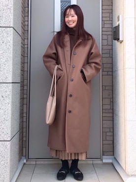 「DHOLIC（ディーホリック）のアイテム（ダウンジャケット/コート）」を使った、naochiさん（レディース・162cm）の冬コーディネート