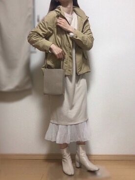 「アイテム（マウンテンパーカー）」を使った、naochiさん（レディース・162cm・20代）の春コーディネート