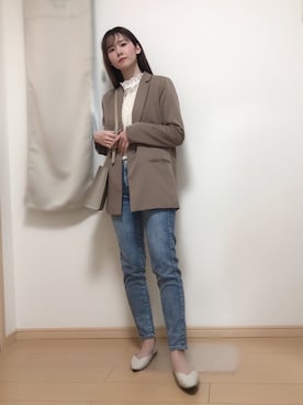 「something_jean」｜「アイテム（ジャケット/アウター）」を使った、naochiさん（レディース・162cm）の春コーディネート