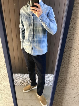「improves（インプローブス）のアイテム（スラックス）」を使った、kさん（メンズ・173cm）の秋コーディネート