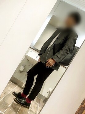 「ZIP FIVE（ジップファイブ）のアイテム（ピーコート）」を使った、Ryuさん（メンズ・183cm）の冬コーディネート