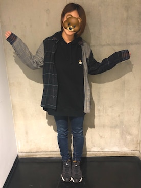 「ポロベアー」｜「アイテム（パーカー）」を使った、す み れ さん（レディース・164cm）の秋コーディネート