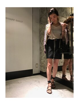 「DIESEL OSAKA」｜「アイテム（その他アウター）」を使った、SHCOさん（レディース・155cm）の夏コーディネート