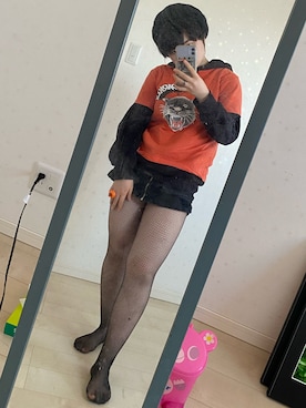 「網タイツ」｜majorinaさん（レディース・155cm）の冬コーディネート