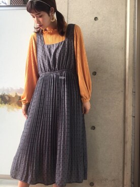 パラビオン 裾刺繍ジャンパースカート