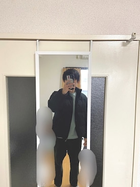 「新年一発目」｜「アイテム（ダウンジャケット/コート）」を使った、®️yuyaさん（メンズ・173cm）の冬コーディネート
