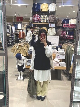 「LOWRYS FARM（ローリーズファーム）のセンタープレスカラーフレアパンツ　870189（その他パンツ）」を使った、nさん（レディース・152cm）の秋コーディネート