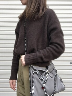 「THE SHINZONE（ザ　シンゾーン）のハイウエストチノパンツ（チノパンツ）」を使った、miさん（レディース・162cm）の秋コーディネート