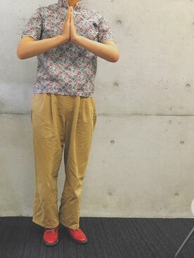 「united arrows」｜「アイテム（その他シューズ）」を使った、こうざいさん（レディース・155cm）の夏コーディネート