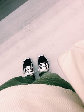 「VANS（バンズ）のアイテム（スニーカー、ブラック系）」を使った、kao1102さん（レディース・153cm）の夏コーディネート