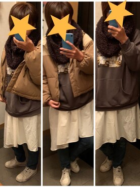 「cepo（セポ）のアイテム（ダウンジャケット/コート）」を使った、cocolulu97さん（レディース・165cm）の冬コーディネート