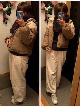 「cepo（セポ）のアイテム（ダウンジャケット/コート）」を使った、cocolulu97さん（レディース・165cm）の春コーディネート