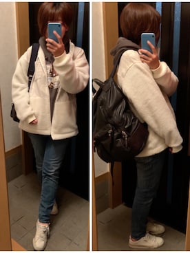 「Design Tshirts Store graniph（デザイン　ティーシャツ　ストア　グラニフ）のアイテム（ジャケット/アウター）」を使った、cocolulu97さん（レディース・165cm）の春コーディネート