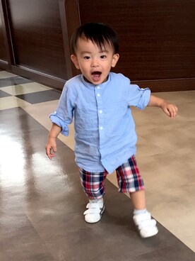 「Daddy Oh Daddy（ダディーオーダディー）のアイテム（パンツ）」を使った、★sota★さん（キッズ・80cm）の秋コーディネート
