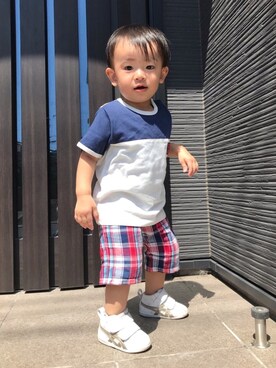 「Daddy Oh Daddy（ダディーオーダディー）のアイテム（パンツ）」を使った、★sota★さん（キッズ・80cm）の秋コーディネート