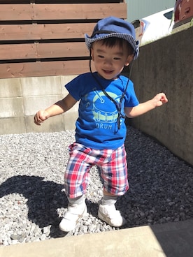 「Daddy Oh Daddy（ダディーオーダディー）のアイテム（パンツ）」を使った、★sota★さん（キッズ・80cm）の秋コーディネート