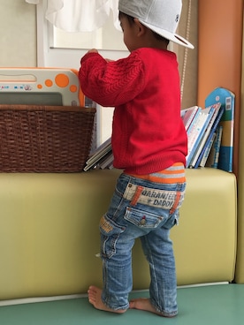 「Daddy Oh Daddy（ダディーオーダディー）のアイテム（パンツ）」を使った、★sota★さん（キッズ・90cm）の秋コーディネート