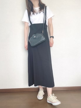 「CONVERSE（コンバース）のconverse（コンバース） ALL STAR OX（オールスターOX）（スニーカー）」を使った、auさん（レディース・158cm）の夏コーディネート