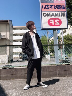 「ADRER（アドラー）の【ADRER】サイドジップレイヤードタンク（タンクトップ）」を使った、nkjm219さん（メンズ・167cm）の秋コーディネート