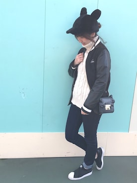 「BACKS（バックス）のアイテム（ジャケット/アウター）」を使った、みぱさん（レディース・159cm）の秋コーディネート