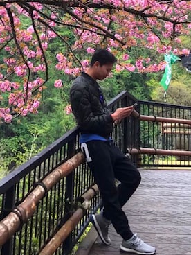 「travel」｜「アイテム（ナイロンジャケット）」を使った、Sol Soさん（メンズ・178cm）の春コーディネート