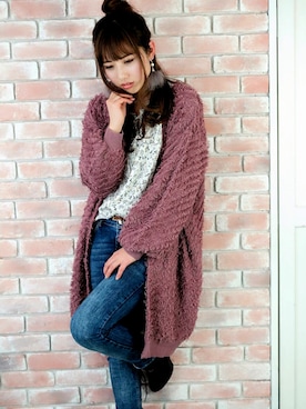 「NICE CLAUP（ナイスクラップ）のアイテム（その他アウター）」を使った、あーやんさん（レディース・160cm）の春コーディネート