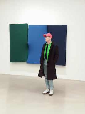 「Acne Studios（アクネストゥディオズ）のアイテム（キャップ）」を使った、MALKさん（メンズ・172cm）の冬コーディネート