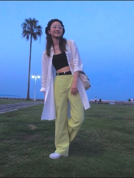 「ピスタチオ」｜「アイテム（キャミソール）」を使った、工藤未妃さん（レディース・162cm）の夏コーディネート