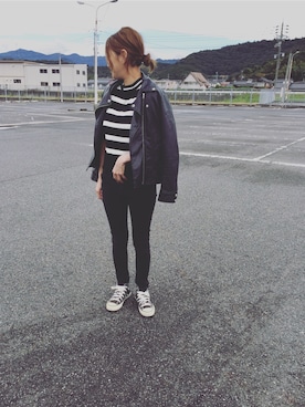 「selectshop moca（セレクトショップモカ）のアイテム」を使った、IYOさん（レディース・159cm）の秋コーディネート